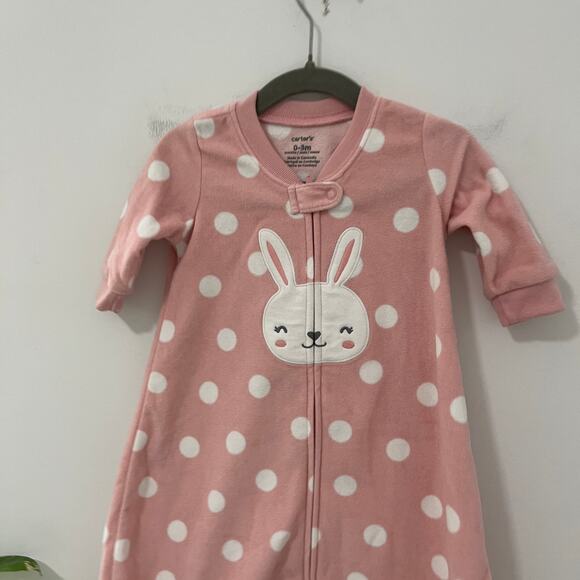 Carter's Baby Girl's Bunny Wearable SleepSack Blanket Size Medium 0-3 Months - Picture 5 of 5